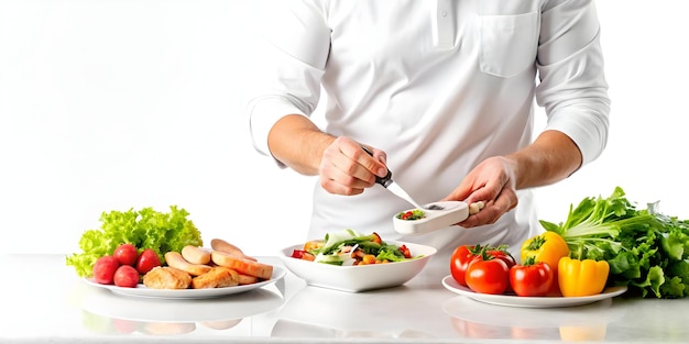 chef pregătind mâncare